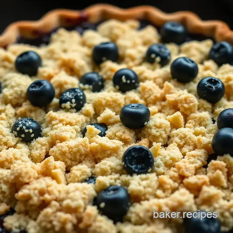 Bursting Blueberry Crumble Pie