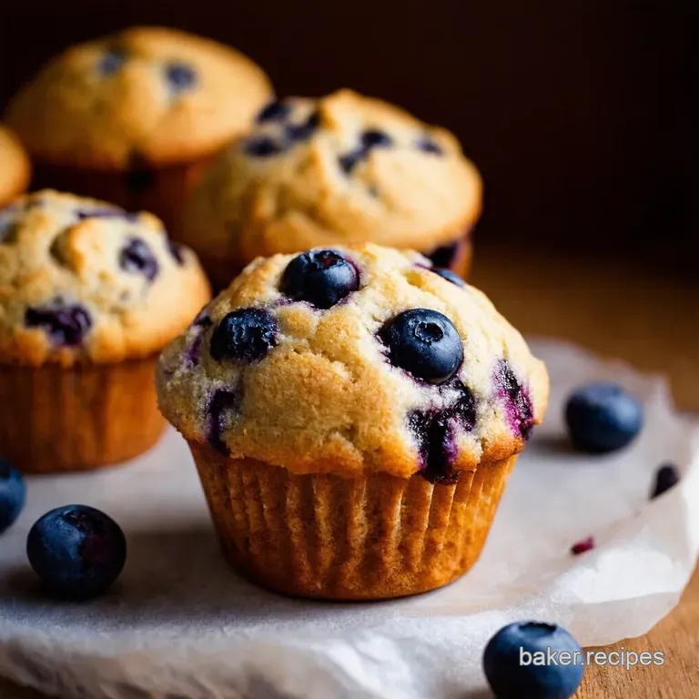 Buttermilk Blueberry Bliss Perfectly Plump Muffins presentation
