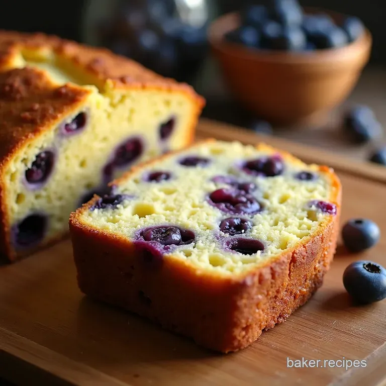 Sunshine in a Slice the Best Buttery Blueberry Loaf presentation