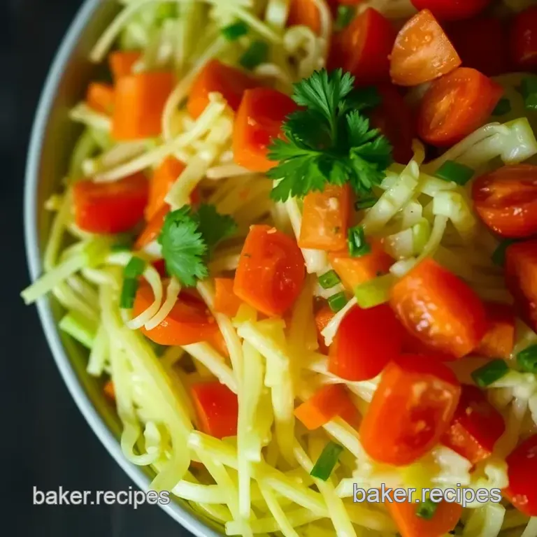 Cabbage Salad Bliss: a Fresh Take on a Classic Dish presentation