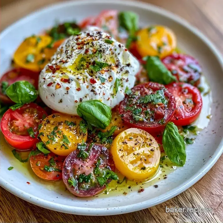 Caprese Burrata Salad Plate: Creamy and Fresh