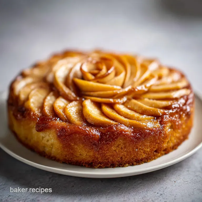 Old Fashioned Caramel Apple Upside Down Cake