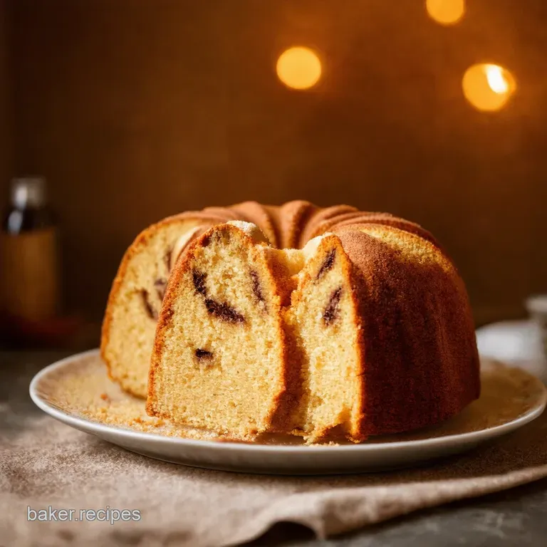 Chaispiced Cinnamon Swirl Bundt Cake presentation