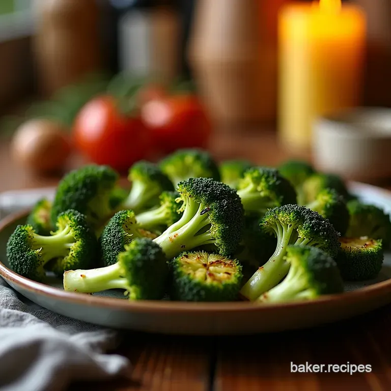 The Crowdpleaser Smoky Charred Broccoli with Zesty Lemongarlic Drizzle presentation