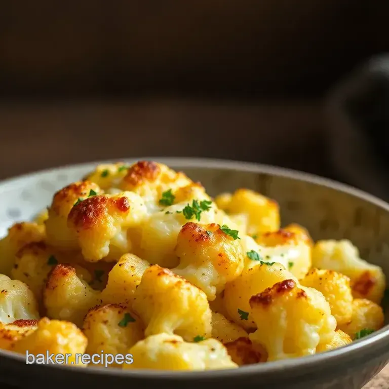 Baked Cauliflower Cheesy Delight