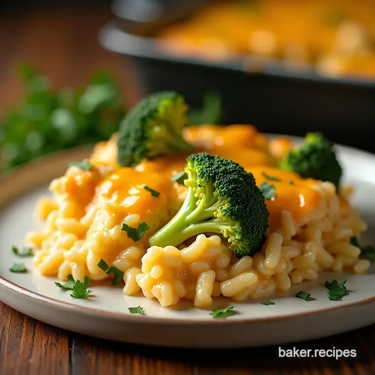 Cheesy Chicken Broccoli Rice Bliss Casserole presentation