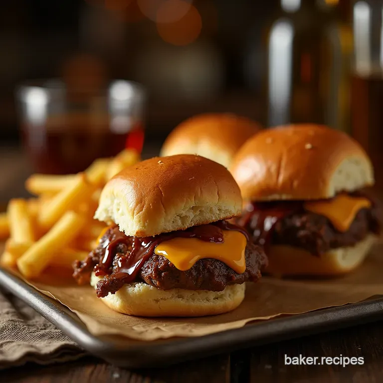 The Ultimate Game Day French Dip Sliders Cheesy Roast Beef Savoury Jus presentation