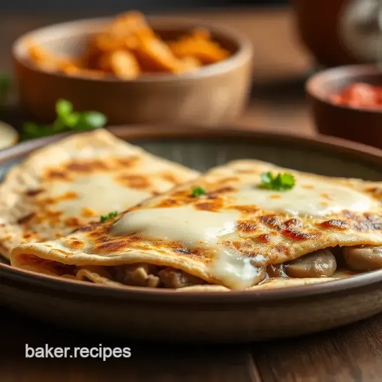 Easy &amp Irresistible Fried Mushroom Quesadillas with Cheese