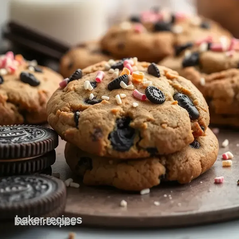 Chewy Oreo Sprinkle Cookies: A Colorful Delight! presentation