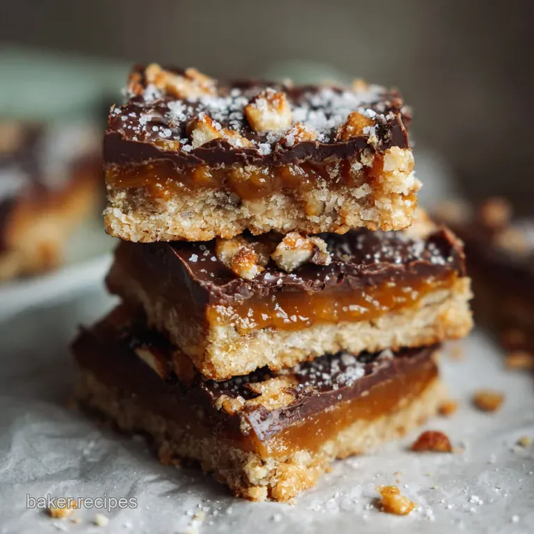 Toffee Bars: Salted Caramel Pecan Crunch Recipe