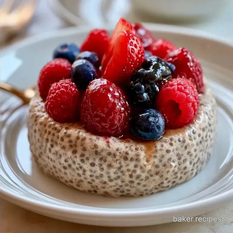 Creamy Overnight Chia Pudding with Berries