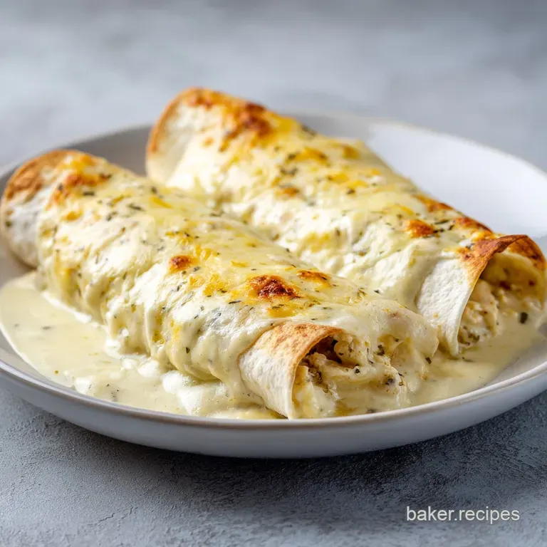 Chicken Enchiladas With Sour Cream White Sauce