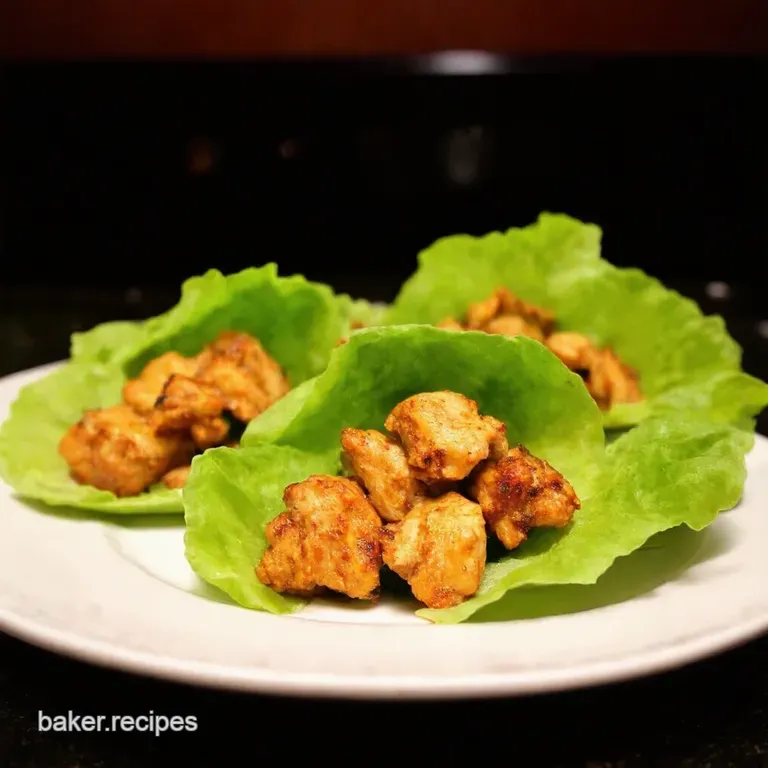 Chicken Tikka Masala Lettuce Wraps presentation