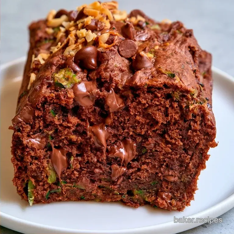 Fudge-Like Chocolate Chip Coconut Zucchini Bread