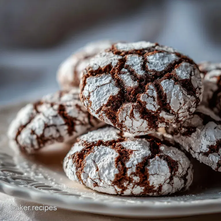 Fudgy Chocolate Crinkle Cookies