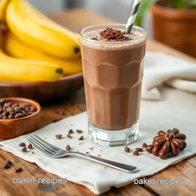Blend Chocolate Banana Smoothie Delight presentation