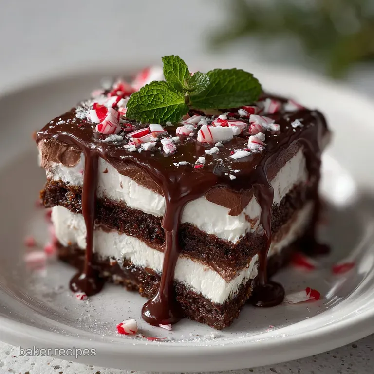 Chocolate Peppermint 4 Layer Dessert: No Oven Needed