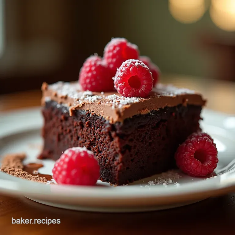 The Black Forest Gateaus Little Sister Decadent Chocolate Raspberry Icebox Cake presentation