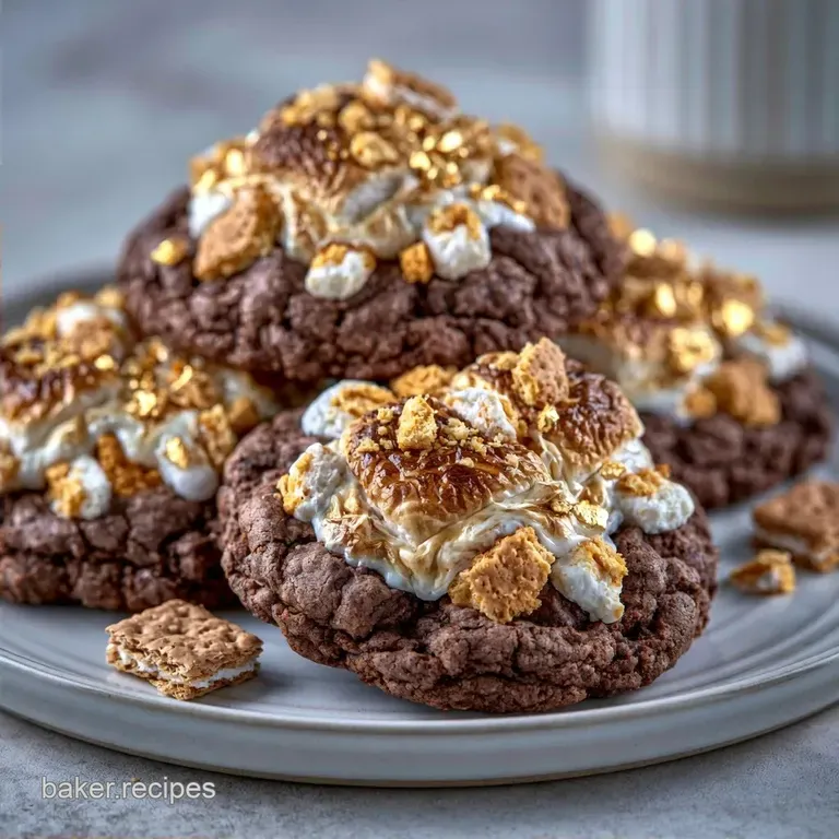 Chocolate Smores Cookies: Fudgy and Rich