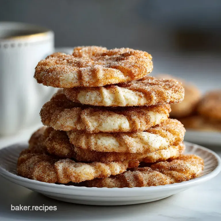Churro Cheesecake Cookies With Creamy Core
