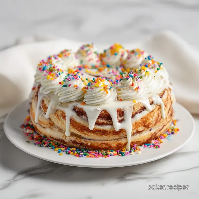 Cinnamon Roll Layer Cake: 3-Layer Dessert