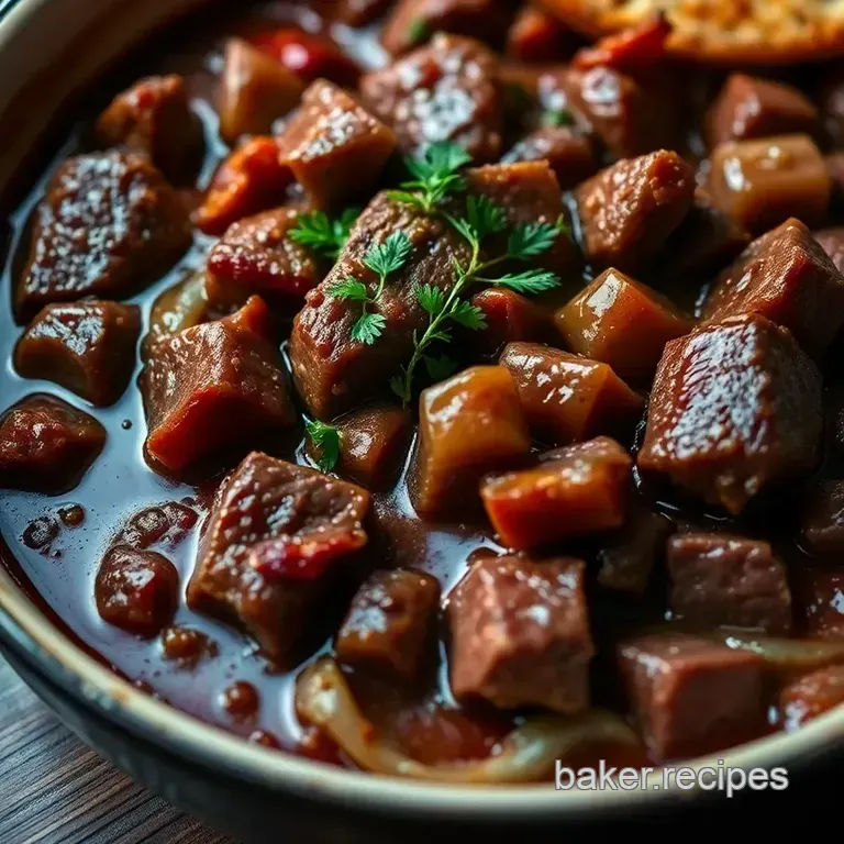 Classic Beef Bourguignon: a French Culinary Delight presentation