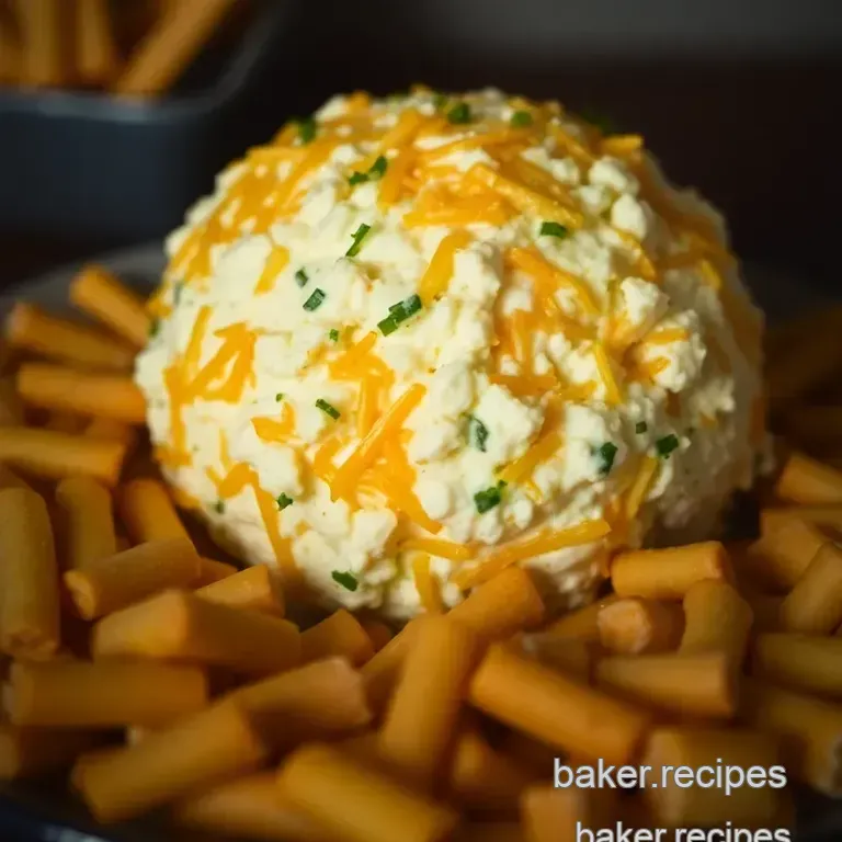 Classic Cream Cheese Cheese Ball presentation