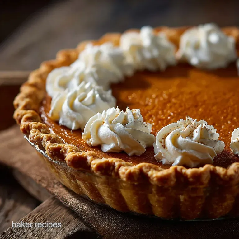 Pumpkin Pie: the Chefs Classic Recipe with Flaky Crust and Spiced Filling presentation