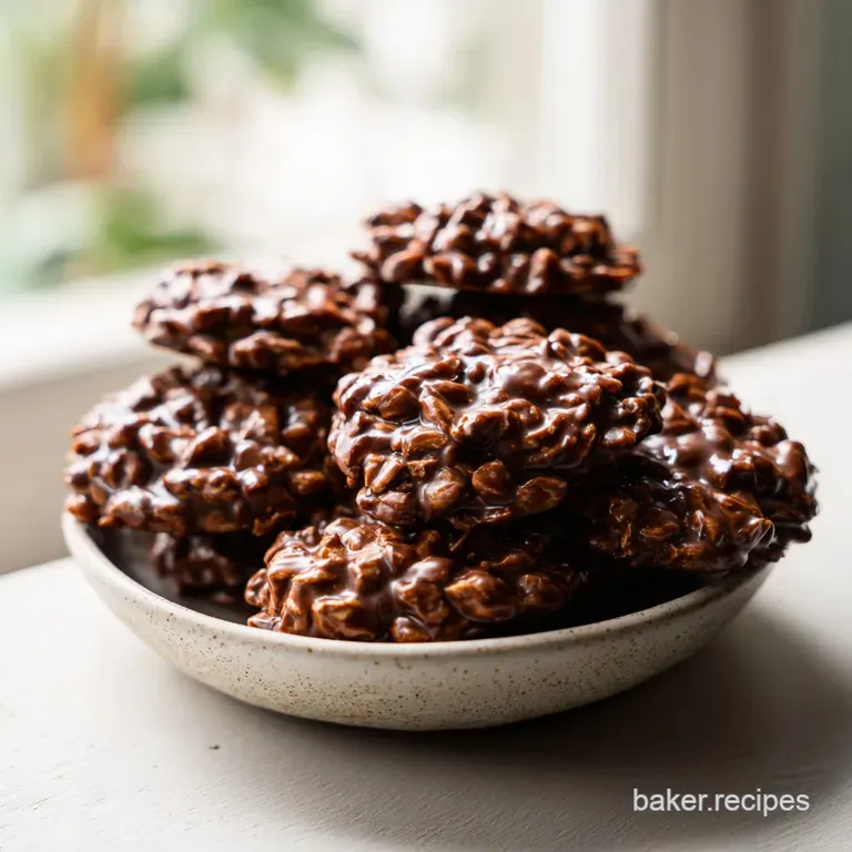 Classic No Bake Cookies: Fudgy and Chewy
