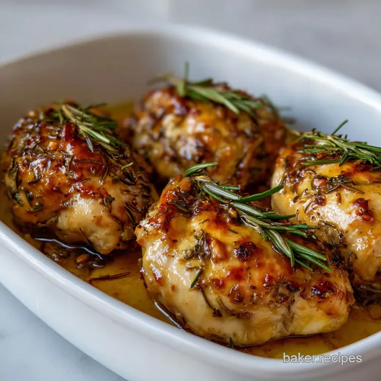Rosemary Chicken: Crispy Skin Lemon Quarters presentation