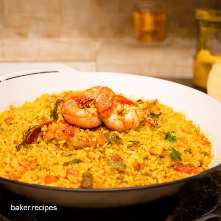 Classic Seafood Paella a Taste of Spain at Home presentation