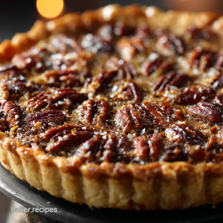 Pecan Pie: the Classic Recipe for a Gooey Filling and Flaky Crust presentation