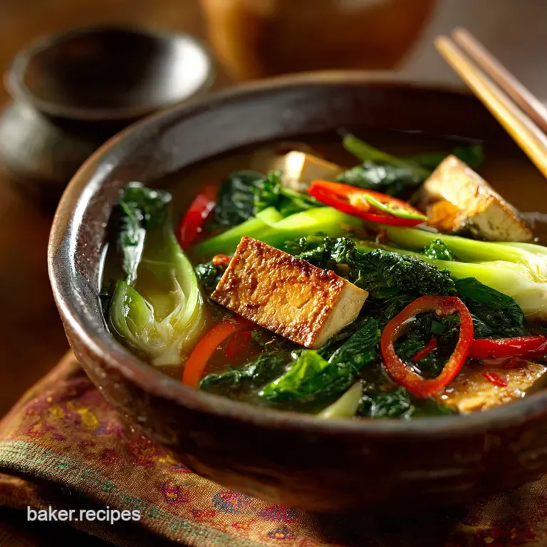 The Restorative Classic Clear Cantonese Vegetable and Silken Tofu Soup presentation