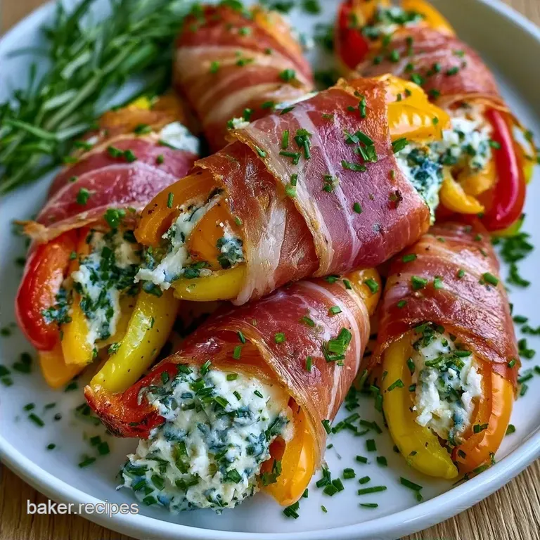 Herbed Goat Cheese & Prosciutto Mini Peppers