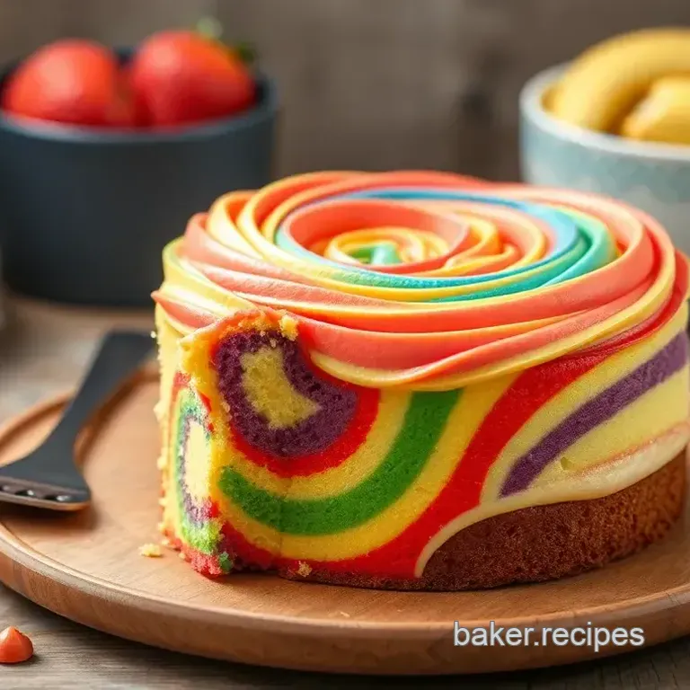 Vividly Swirled Tie-Dye Cake: A Colorful Celebration!