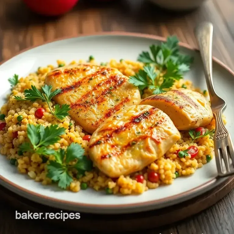 Citrus Chicken Quinoa Salad presentation