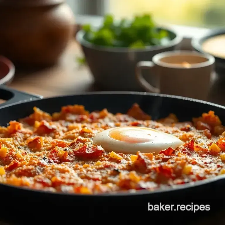 Skillet Hash Browns with Eggs & Cheese