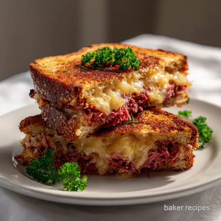 The Ultimate Corned Beef Grilled Cheese Recipe Reuben Grilled C presentation