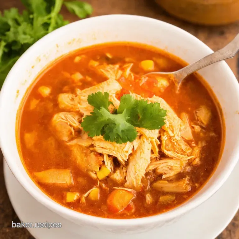 Cozy Classic Chicken Tortilla Soup presentation