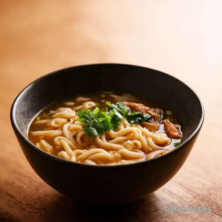 Cozy Weeknight Asian Noodle Soup presentation