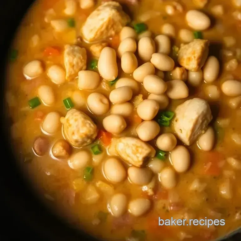 Cozy White Bean Chicken Chili in the Slow Cooker presentation
