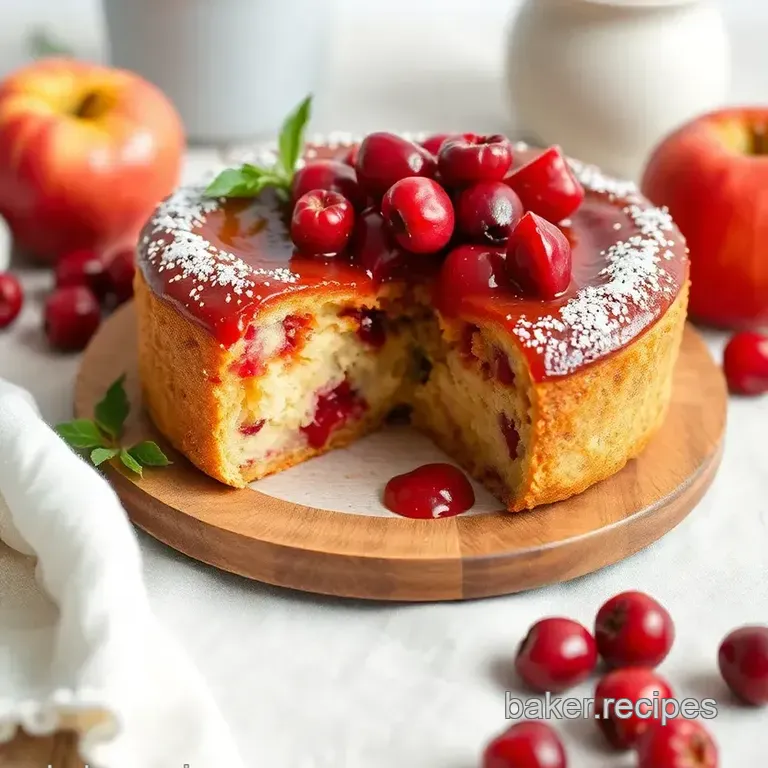 Cranberry-Apple Delight: A Festive Baked Dessert presentation