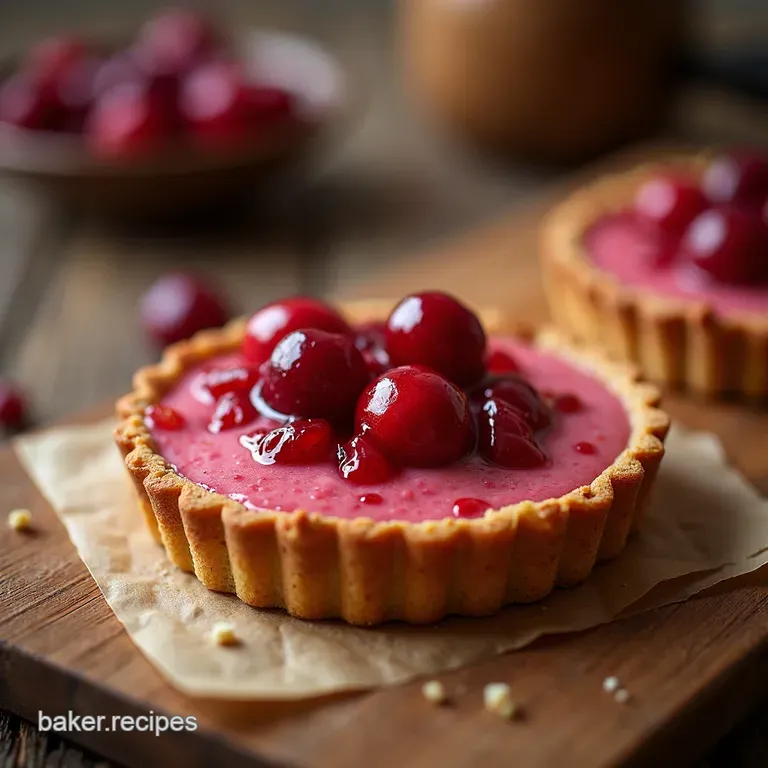 Cranberry Bliss a Sweet Tart Cranberry Curd Tart presentation