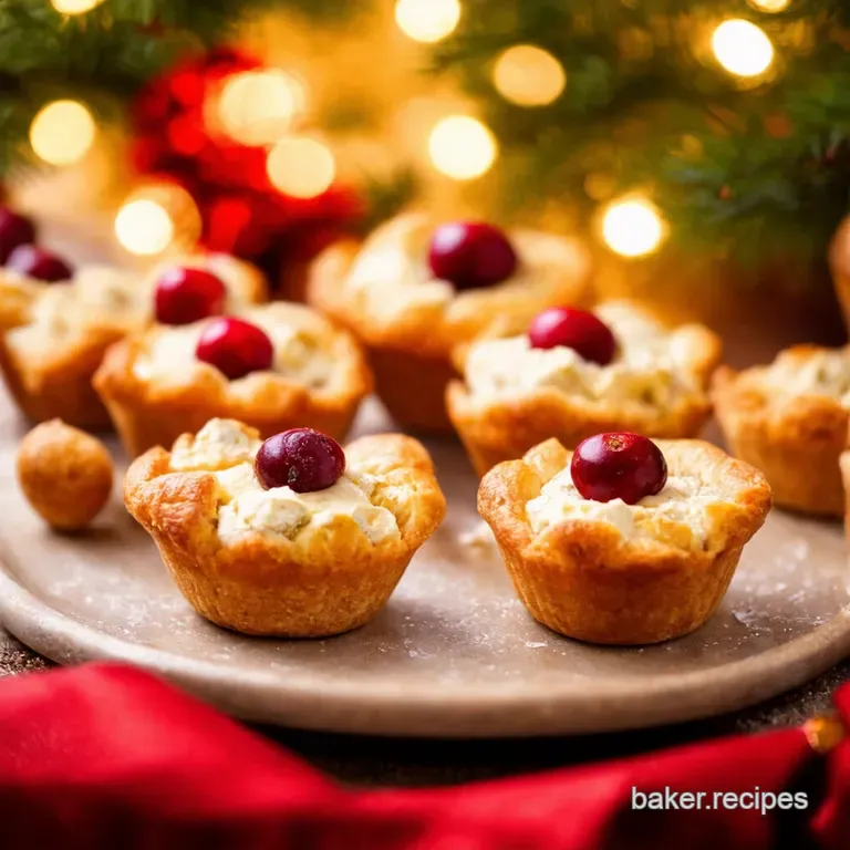 Cranberry Brie Bites Festive Flaky Bites presentation