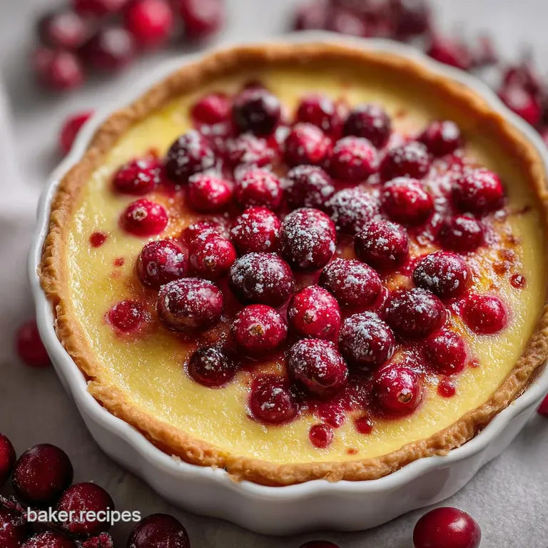Cranberry Custard Pie: Silky & Tart