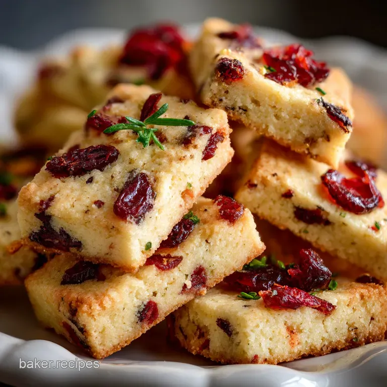 Cranberry Orange Shortbread Cookies