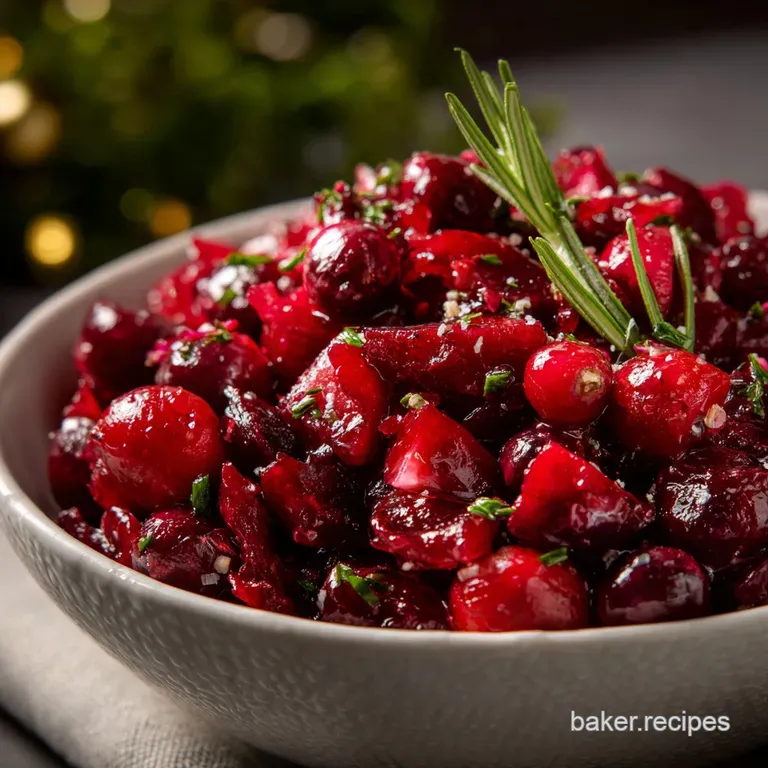 Elegant cranberry salad in a stemmed glass. Jewel-toned cranberries peek through the creamy topping, hinting at tartness.