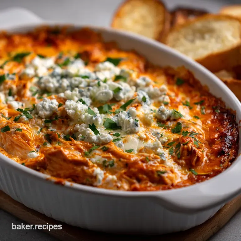Buffalo Chicken Dip: Ultimate Creamy Baked Glory presentation