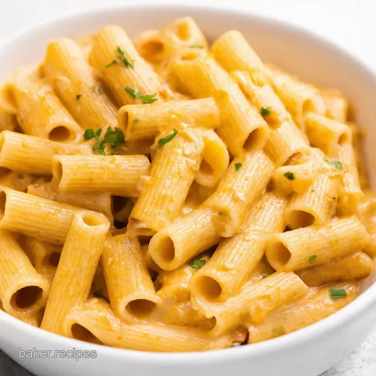 Creamy Baked Rigatoni with Sausage Spinach