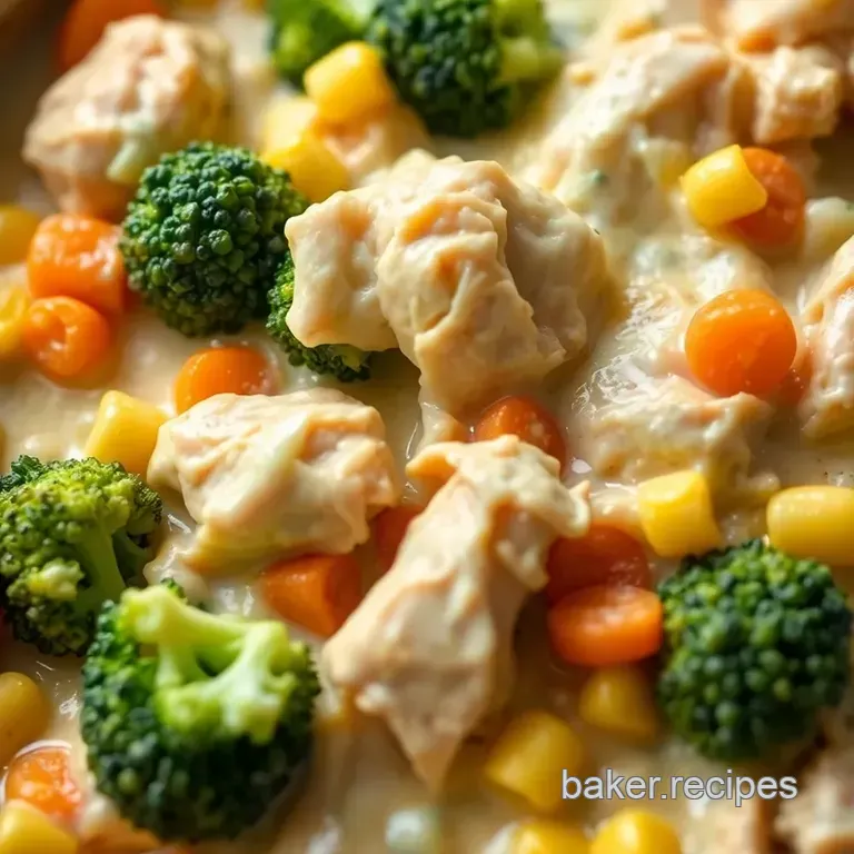 Creamy Chicken and Vegetable Casserole presentation